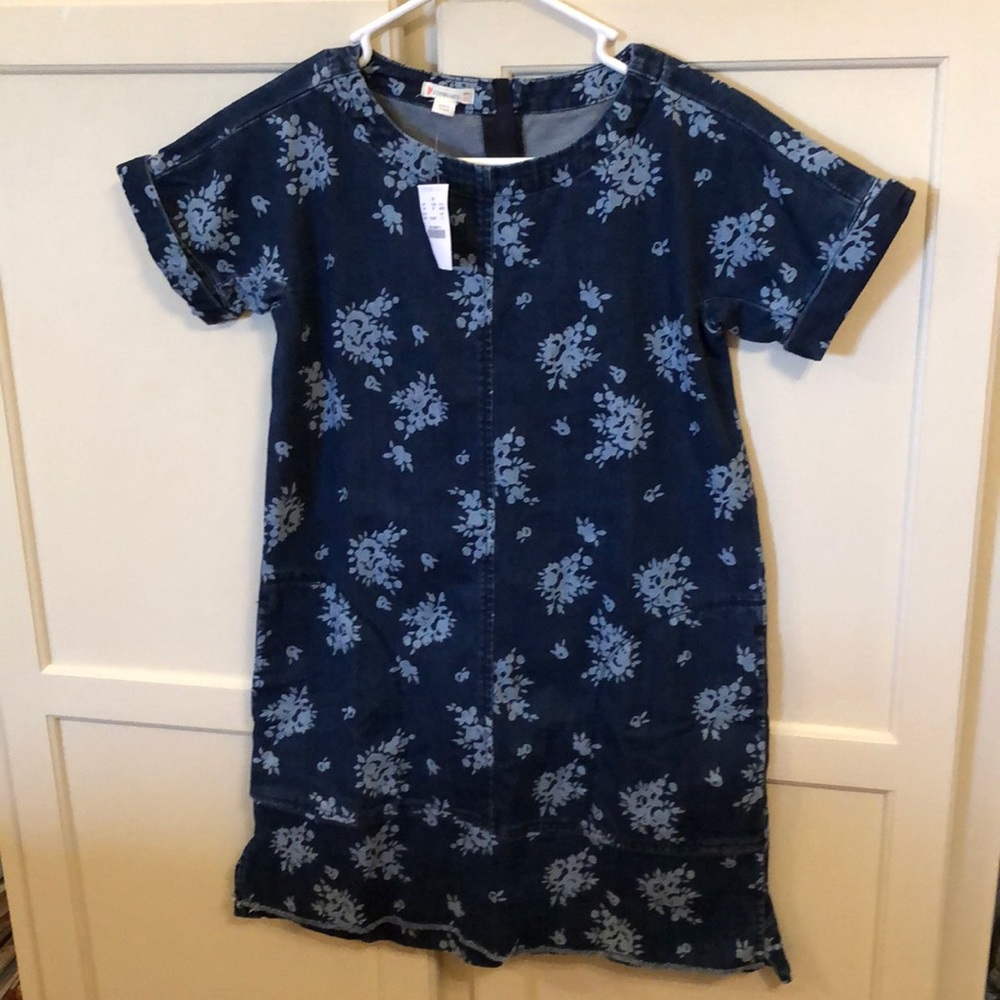 NWT J.Crew Crewcuts Girls Denim Swing Dress Sz 10